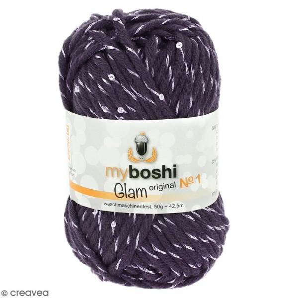 Laine à crocheter My Boshi Glam - Mars (Violet) - 50 g - Photo n°1