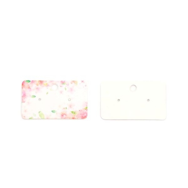 PS110114647 PAX 25 cartes de présentation Rectangulaires pour boucles d'oreilles Floral - Photo n°1