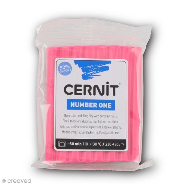 Cernit - Number One - Rose framboise - 56 g - Photo n°1
