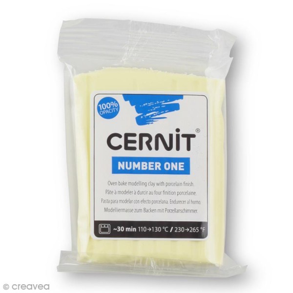 Cernit - Number One - Jaune vanille - 56 g - Photo n°1