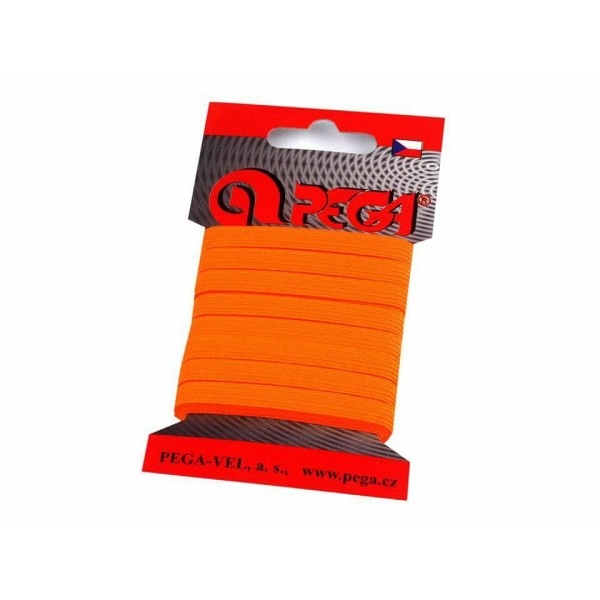 1card (4301) Orange Néon Lingerie Élastique Tresse de Bande Largeur de 7mm Variété De Couleurs, Sur - Photo n°1