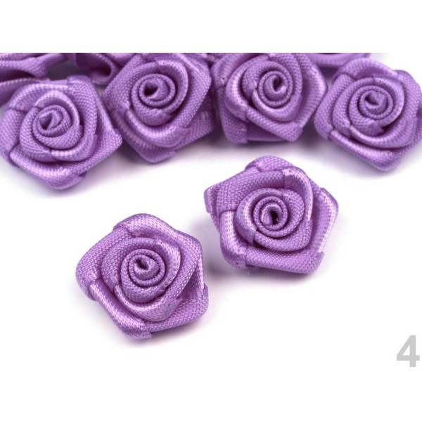 10pc 4 Lupin Tissu Rose Ø15mm, Coudre-sur Appliques de Fleurs, de Vêtements, de Chaussures Décor Et - Photo n°1