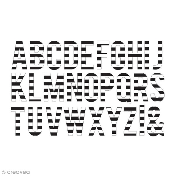 Die cut Lettres de l'alphabet Jumbo pour machine Minc - 38 pcs - Photo n°2