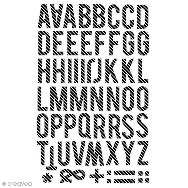 Autocollants Alphabet pour machine Minc - 58 pcs - Photo n°2