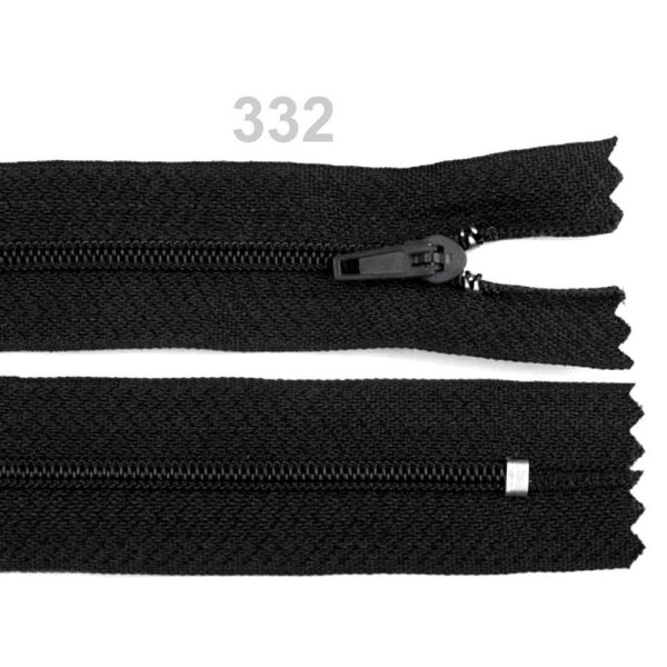 1pc Noir en Nylon à fermeture éclair Largeur de 3mm Longueur 40cm Pinlock, Sac Notions, un Sac, Fair - Photo n°1