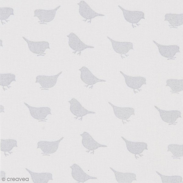 Tissu Rico Design - Oiseaux - A la coupe par 10 cm (sur mesure) - Photo n°1