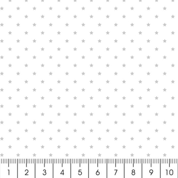 Tissu Rico Design - Etoile argent - A la coupe par 10 cm (sur mesure) - Photo n°2