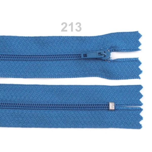 1pc Dazzling Bleu en Nylon de la Bobine de fermeture éclair Largeur de 3mm Longueur 35cm Pinlock, Sa - Photo n°1