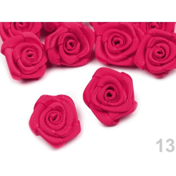 10pc 13 Paradis Tissu Rose Rose Ø15mm, Coudre-sur Appliques de Fleurs, de Vêtements, de Chaussures D - Photo n°1