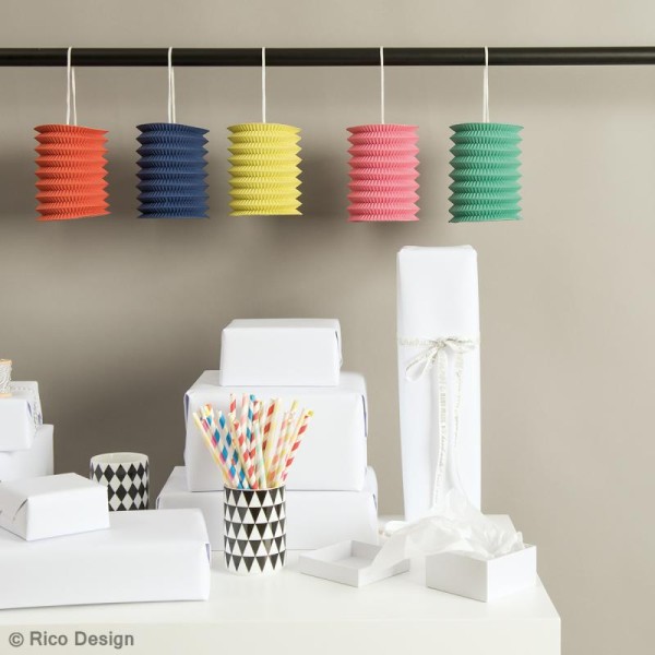 Lanternes en papier - Multicolore - 10 x 14 xm - 5 pcs - Photo n°2