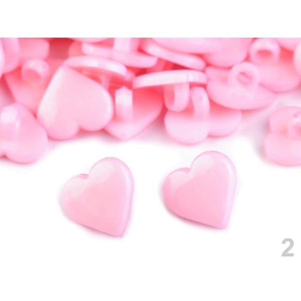 10pc Lumière le Bouton de Rose Coeur Taille 24', Tige en Plastique Et Boutons de Fixation, de la Mer - Photo n°1