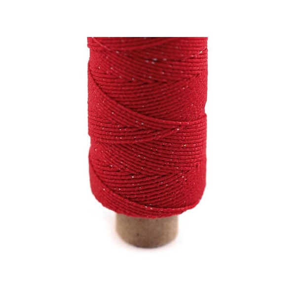 1pc Rouge Fraise Élastique du Fil à Coudre Ø1mm; 30 m de Longueur Par Bobine, les Autres Threads, Me - Photo n°2
