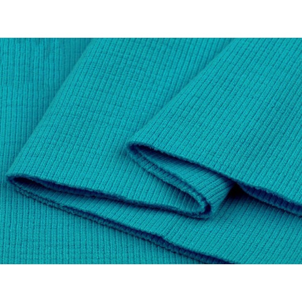 1pc 35 Bleu Zirkon Nervures / Élastique Rib Tricot 16x80 Cm, en Tissu, le Bricolage de l'Artisanat, - Photo n°3