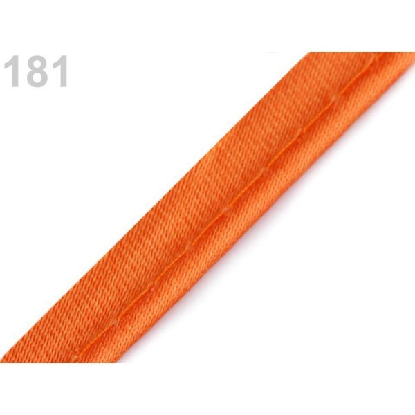 20m Satin Orange Biais de l'Insertion de la Tuyauterie de la Largeur de 10mm, de Liaison, de découpe - Photo n°1