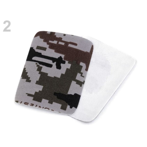 2pc Colombe Gris Camouflage Camouflage de Fer sur les Patchs en 5.3x7.9cm, Coudre-sur, Et à la réfle - Photo n°1