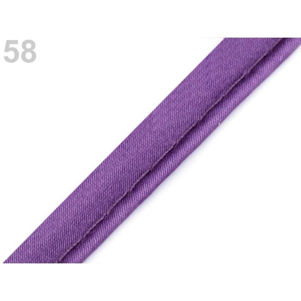 20m de Satin Violet Biais de l'Insertion de la Tuyauterie de la Largeur de 10mm, de Liaison, de déco - Photo n°1