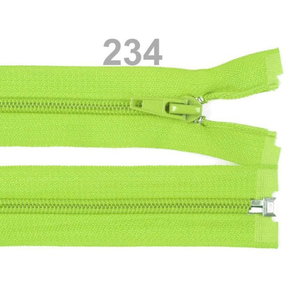 1pc Lime Vert Nylon fermeture à Glissière (bobine) de 5mm à bout Ouvert de 70cm Veste, Embrayage de - Photo n°1