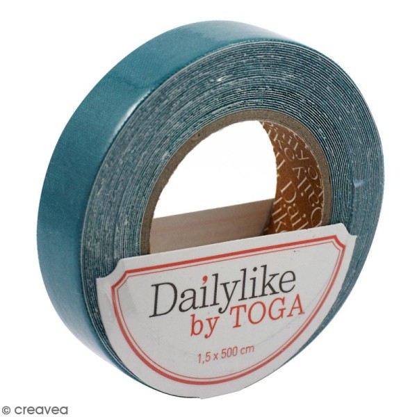 Masking tape tissu - Bleu canard - Daily Like - 5 m - Photo n°1