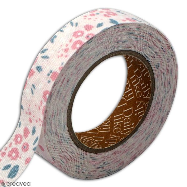 Masking tape tissu - Rose - Fleurs - Daily Like - 5 m - Photo n°3