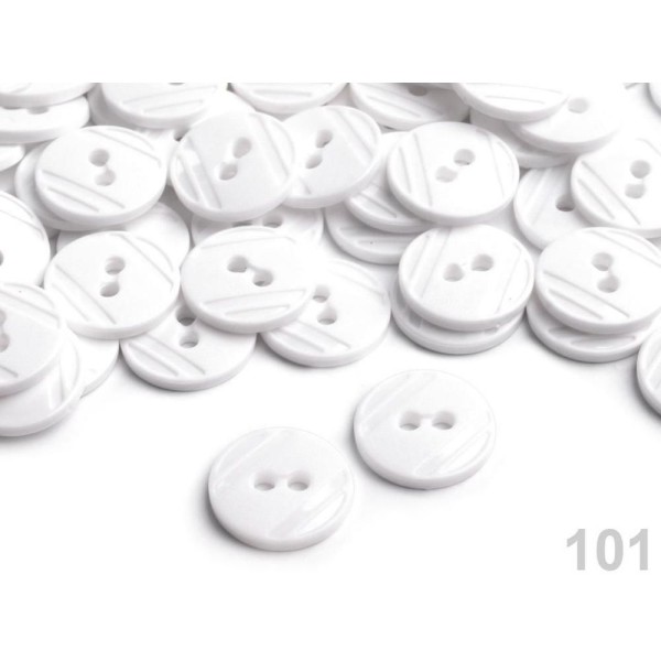 100pc 101) Bouton Blanc Taille 24', Plastique, 2-trou Et Boutons de Fixation, de la Mercerie - Photo n°1