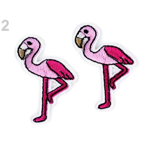 10pc Rose au Fer à repasser Patch Flamingo, Patchesand Coudre sur les taches, Coudre-sur, de réflexi - Photo n°1