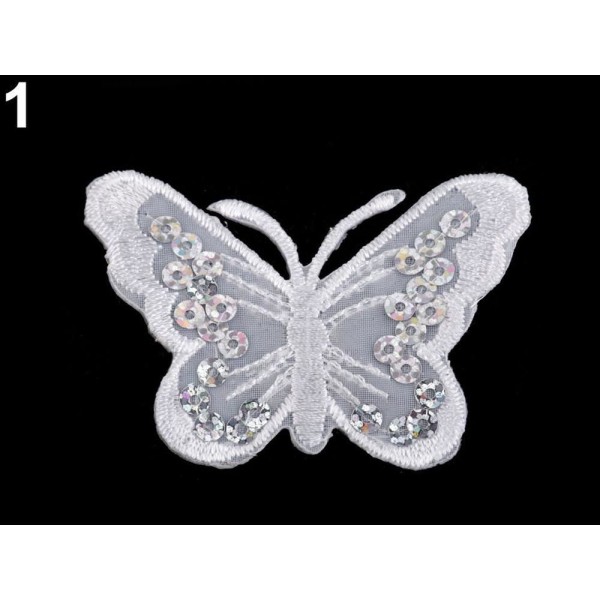 2pc Fer Blanc Sur Patch Papillon Avec Paillettes, des Patchs, Coudre-sur, au Fer Et à la réflexion, - Photo n°1