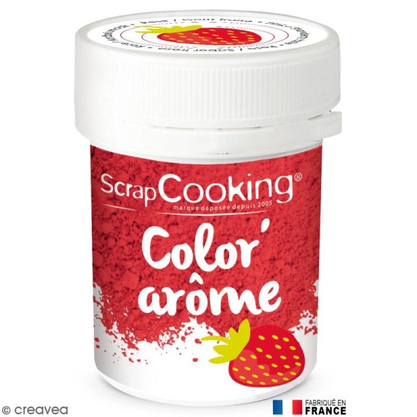 Colorant poudre alimentaire Color'arôme - Fraise (rose) - Photo n°1