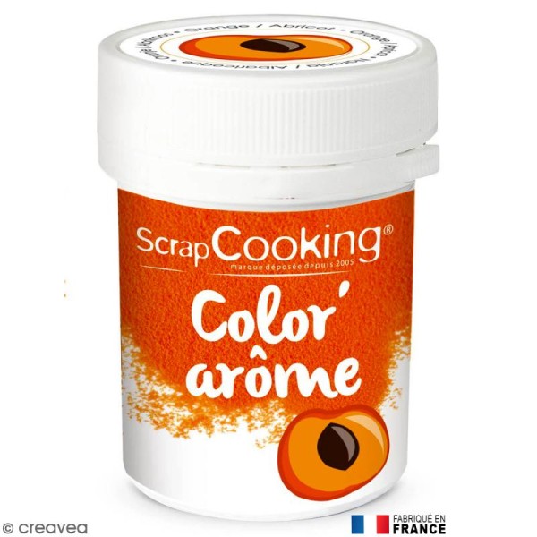 Colorant poudre alimentaire Color'arôme - Abricot (orange) - Photo n°1