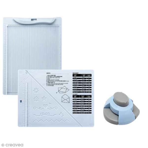 Kit de création enveloppe et carte avec perforatrice Artemio - 3 pcs - Outil  découpe scrapbooking - Creavea