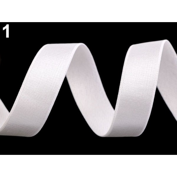 1m 1 Blanc Satin Épaule Élastique Largeur 20mm, Bandeau de Tissu, le Tissu, le Tissu, le Bricolage d - Photo n°1