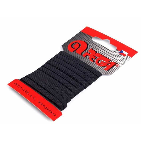 1card 7mm) Lingerie Noire Élastique Tresse de Ruban d'Emballage de Carte de Largeur 5mm, 7mm, Sur le - Photo n°1