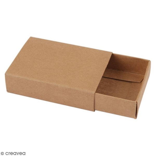 Boîtes format allumettes vide à décorer - 7,3 x 5,4 x 2 cm - 4 pcs - Boîte  d'allumettes vide à décorer - Creavea