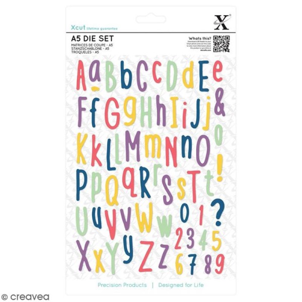 Dies X Cut - Alphabet et chiffres - 61 motifs - Photo n°1