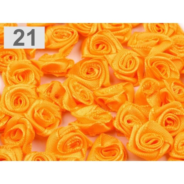 50pc 21 Mimosa Tissu Rose 12-15mm, Coudre-sur Appliques de Fleurs, de Vêtements, de Chaussures Décor - Photo n°1