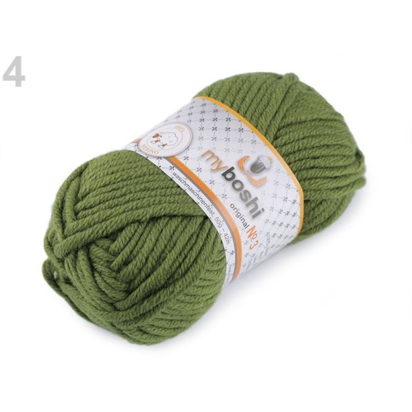 1pc 4 (325) Vert Veldt Tricot Laine Myboshi N ° 3; 50g, Tricot, Crochet, Broderie, Mercerie, - Photo n°1