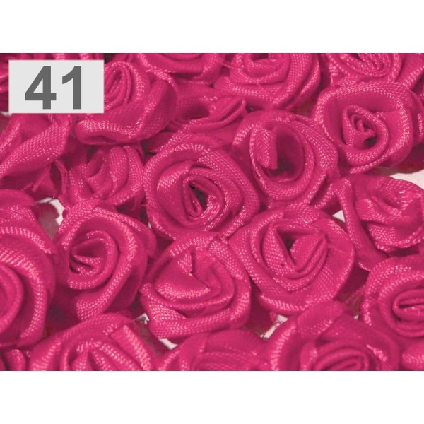 50pc 41 Lumière Violette en Tissu Rose Ø13-15mm, Coudre-sur Appliques de Fleurs, de Vêtements, de Ch - Photo n°1
