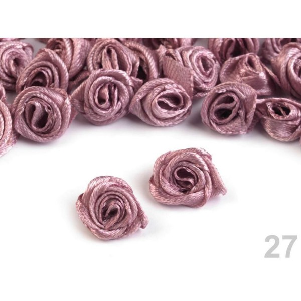 50pc 27 Heather Rose en Tissu Rose 12-15mm, Coudre-sur Appliques de Fleurs, de Vêtements, de Chaussu - Photo n°1