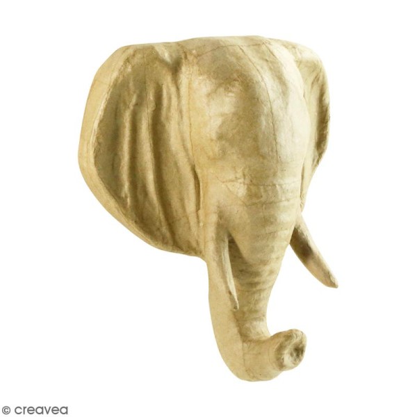 Tête éléphant à décorer - 16 x 20 cm - Photo n°1
