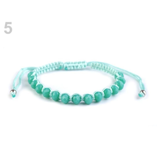 1pc 5 Light Turquoise Bracelet Shamballa Avec Perles à Facettes, d'Autres Bracelets, Bijoux - Photo n°1