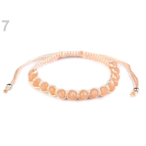 1pc 7 Saumon Bracelet Shamballa Avec Perles à Facettes, d'Autres Bracelets, Bijoux - Photo n°1
