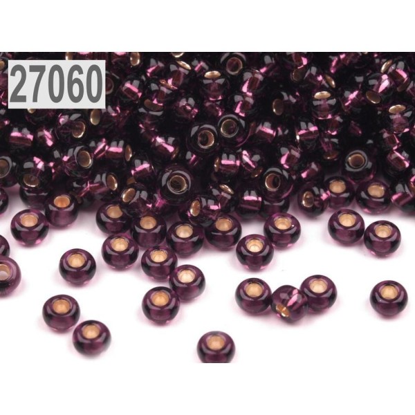 20g 27060 Violet Foncé Perles de rocaille PRECIOSA 8/8 - 3mm - Photo n°1