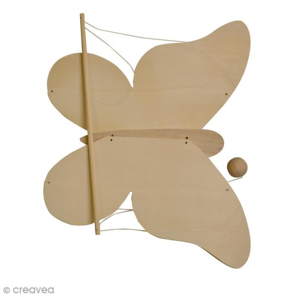 Mobile Papillon en bois à décorer - Photo n°1