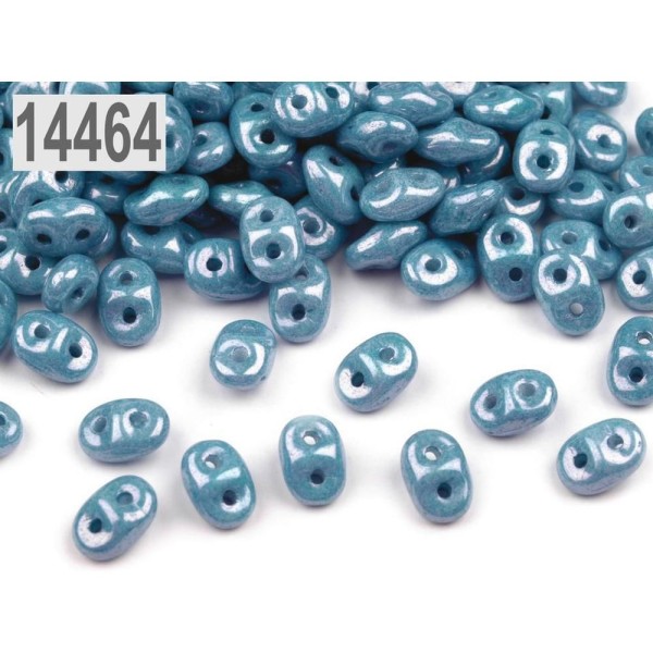 10g Bleu-violet Twin 2-trou, Perles de rocaille 2.5x5mm Matubo SUPERDUO Nacre - Photo n°1