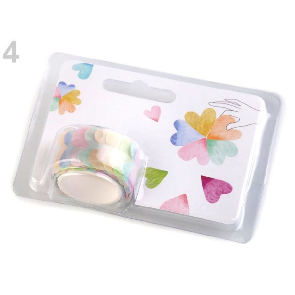 1pc 4 Multicolore Washi Stickers Fleur, Feuille de Trèfle, de Scrapbooking Et des Cassettes, des Déc - Photo n°1