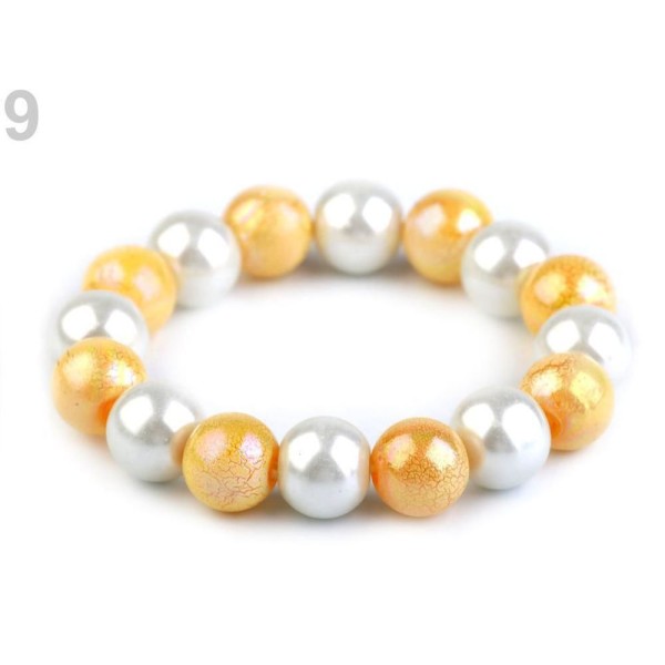 1pc 9 Yellow Bead Stretch Bracelet, d'Autres Bracelets, Bijoux - Photo n°1