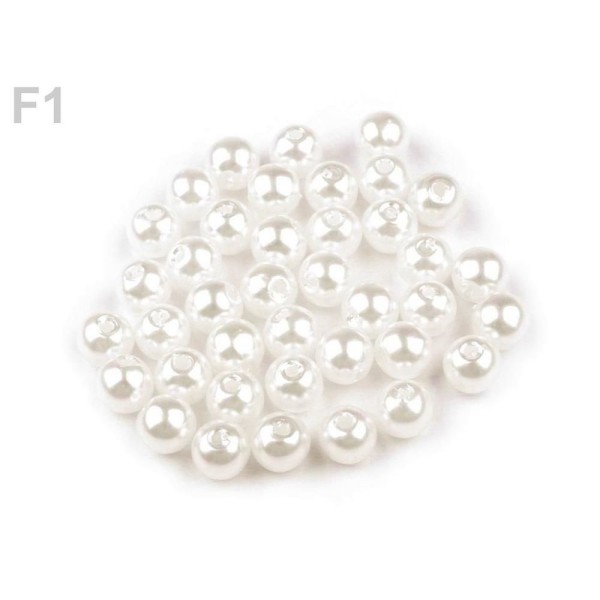 10g F1 Perle de Lumière en Plastique Imitation Perles de Nacre coup d'Œil 6mm, Lâche des Perles, des - Photo n°1