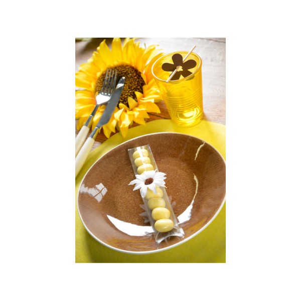 Confetti fleur jaune x24 - Photo n°3