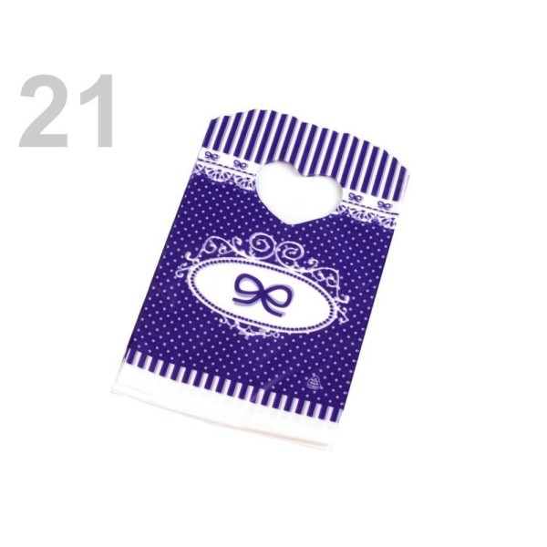 50pc Bleu Violet sacs en Plastique 9x15cm, Sacs, Cadeaux, Décorations - Photo n°1