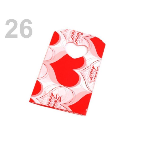 50pc la Lumière Rouge des sacs en Plastique 9x15cm, Sacs, Cadeaux, Décorations - Photo n°1