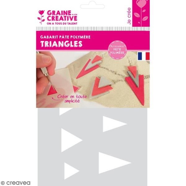 Gabarits pour pâte polymère - Triangles - 8 formes - Photo n°1